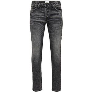 ONLY & SONS Heren jeansbroek, grijs (dark grey denim), 29W x 32L