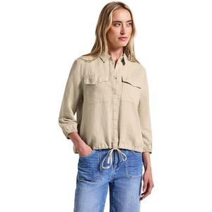 Street One - A345741 - Damesblouse - Kustbeige - Gemengd Linnen
