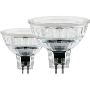 EGLO Set van 2 GU5,3 LED lampen, reflector gloeilampen, 4,5 Watt per spot (35w equivalent), 350 Lumen, lichtbron warm wit, 2700 Kelvin, MR16, Ø 5 cm