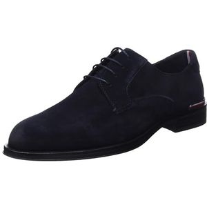 Tommy Hilfiger Heren Core RWB Hilfiger Suede Schoen Fm0fm04868 Derby, Blauwe Woestijnhemel, 43 EU