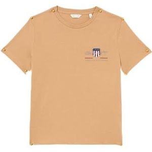 REG Archive Shield SS T-shirt, Caramel Beige, S