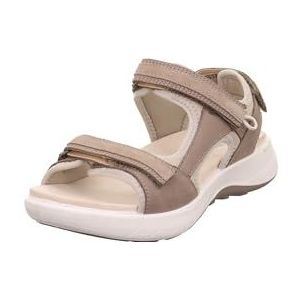 Sandalen - Taupe - Klittenbandschoen - Open Neus - Hakhoogte 3 cm