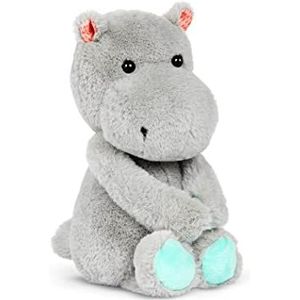 B. Softies 62243469495 Battat Pluche Hippo – Knuffel – Zacht & Grijs Hippopotamus Wasbaar Speelgoed voor Baby, Peuter, Kinderen – Happyhues – Gerry Grey – 0 Maanden +