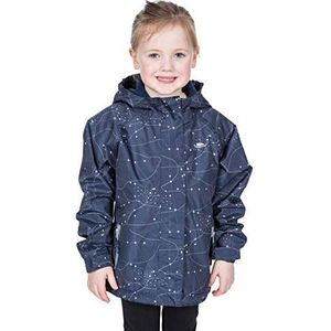 Trespass Kid's VILMA waterdichte jas met volwassen capuchon Navy, 7/8