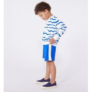 Petit Bateau Sweatshirt voor jongens, wit/multico, 4 Jaren