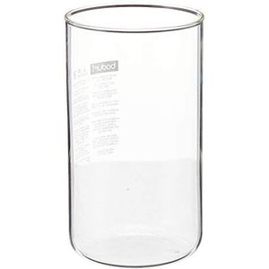 BODUM 01-10945-10 Koffiepers, reservebeker zonder schenktuit, borosilicaatglas, 8 kopjes (1 l), transparant