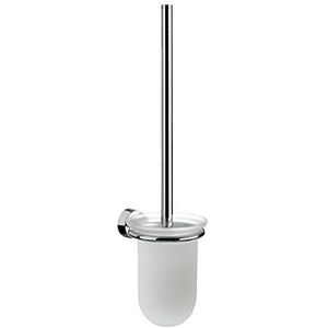 Emco Rondo 2 toiletborstelgarnituur, glas gesatineerd chroom, toiletborstel met borstelhouder, wandmontage 41500101