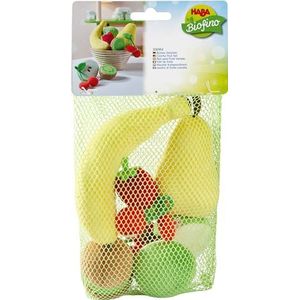 HABA Biofino Kleurrijk fruitnet, fruit voor de winkel of kinderkeuken, stoffen fruit voor kinderen