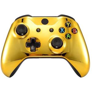 eXtremeRate Chrome Gold Front Housing Shell Faceplate voor Xbox One S & Xbox One X Controller (Model 1708)