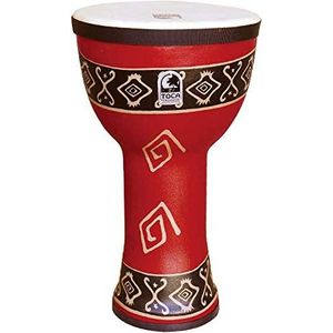 TOCA Doumbek Freestyle trommel (optimaal voor drumcirkels, kleuterscholen & therapeutische toepassingen, robuust synthetisch ontwerp, licht & transportvriendelijk, maat: 9""), Bali Red