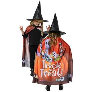 Rubies Heksenkostuumset voor meisjes en jongens, cape en muts, officieel Halloween-kostuum, carnaval, feest en verjaardag