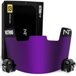 Nxtrnd VZR1 American Football-vizier, platte lenstechnologie, past op football-helmen voor volwassenen en jongeren, paars