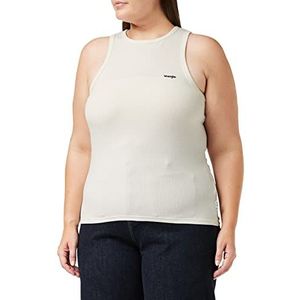 Wrangler Rib Vest T-shirt voor dames, ivoor, XS