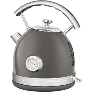 ProfiCook WKS 1192 - Vintage Retro waterkoker -Antraciet, Zilver - 1.7L - 2200 W