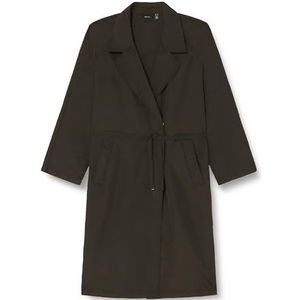 VERO MODA VMNEEL Long Trenchcoat voor dames, zwart, L, zwart, L