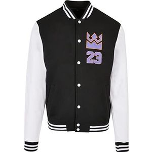 Mister Tee Haile The King College Jacket Blk/Wht, zwart/wit, XL