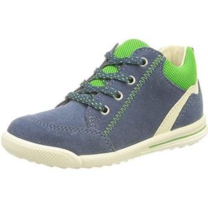 Superfit Avrile Mini Sneakers voor jongens, Blauw groen 8010, 23 EU Schmal