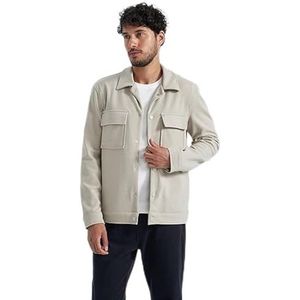 DeFacto Heren Z5178AZ jas, kaki, S, Kaki, S