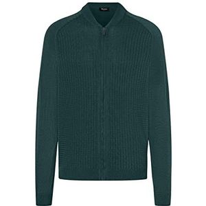 Maerz Heren gebreide blouson Superwash gebreide jas, Bottle Green, Regular