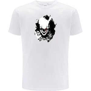 ERT GROUP Origineel en officieel gelicentieerd horror-T-shirt voor heren, wit met patroon It 011, dubbelzijdige print, maat XL, It 011 wit 2, XL