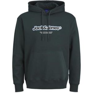 Jack & Jones JORVESTERBRO Newton Branding Sweat Hood, Forest River/Print:jj, L