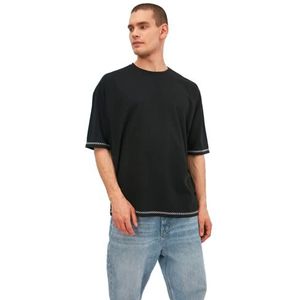 Trendyol Heren Black Male Oversize Bicycle Collar Short Sleeve NA T-shirt, S