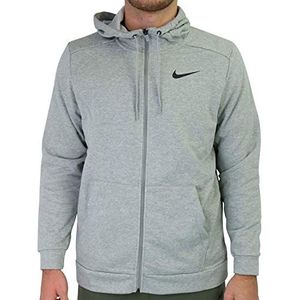 Nike M NK DF HDIE FZ FL Sweatshirt met capuchon, Dk Grey Heather/(Black), XL Heren