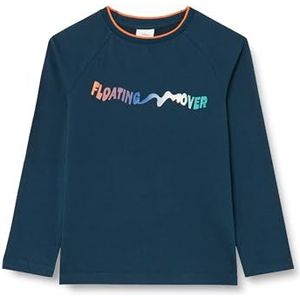 s.Oliver Junior T-shirt voor jongens met lange mouwen blauw groen 128, blauwgroen, 128 cm