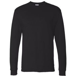 Hanes Essentials T-shirt met lange mouwen, zwart, 3XL, heren, 2 stuks, Zwart, 3XL