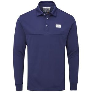 Stuburt Sport Tech polo met lange mouwen, middernacht, klein