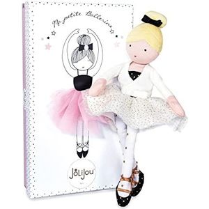 Jolijou – My Little Ballerina – poppen van doek – Anaïs – hartbescherming wit – JJ6035