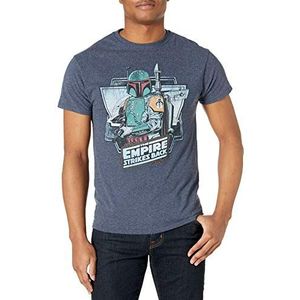 STAR WARS The Boba Fett T-shirt met korte mouwen voor heren, marine Hei, XL