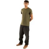 Tommy Jeans - Shirt - Donkergroen - Effen - Kwartmouw