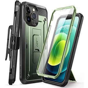 SUPCAS Outdoor hoes voor iPhone 13 Pro Max (6,7""), telefoonhoes 360 graden case, bumper beschermhoes cover [Unicorn Beetle Pro] met displaybescherming 2021 (groen)