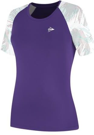 DUNLOP Game Tee 2 voor Dames, Violet, Indigo/Wit/Aventurijngroen, XS