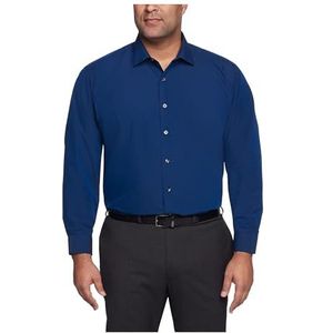 Unlisted by Kenneth Cole Overhemd voor heren, groot en lang, effen, Medium Blauw, 17"" Neck 37""-38"" Sleeve