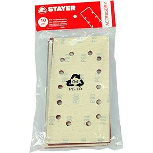 Stayer 12.121 Set 10 schuurmachine - 90 X230 - Gr. 60 Lom 185 - accessoires voor vlakschuurmachines
