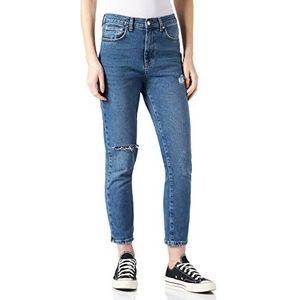 IPEKYOL Dames enkellengte slim fit broek jeans, blauw, 40