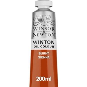 Winsor & Newton 1437074 Winton fijne olieverf van hoge kwaliteit met gelijkmatige consistentie, lichtecht, hoge dekkingskracht en rijk aan pigmenten - 200ml Tube, Burnt Sienna