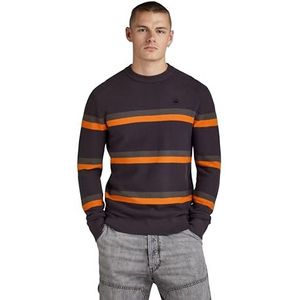 G-STAR RAW Stripe R Knit, Grijs (Grey Asphalt D24378-d563-g277), XXL