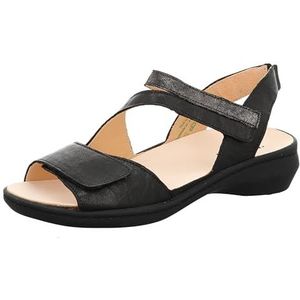 Think Camilla damessandalen, chroomvrij, gelooid, duurzaam uitneembaar voetbed, zwart/combi 0000, 36 EU, zwart combi 0000, 36 EU