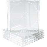 MediaRange Blanco CD-hoes voor 1 disc, 10,4 mm, transparante lade, BOX24