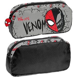 Paso Venom Spiderman Single Compartment School Pencil Case, grijs, Kleding tas
