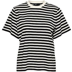 ONLY Onllivina S/S Stripe Tee JRS T-shirt voor dames, Cloud Dancer/Stripes: black Stripes, XXL