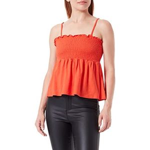 VERO MODA Dames Vmjeane Singlet Top JRS Ga T-shirts, spicy orange, S