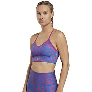 Reebok Dames Workout Ready All Over Print Tri Back Sport BH