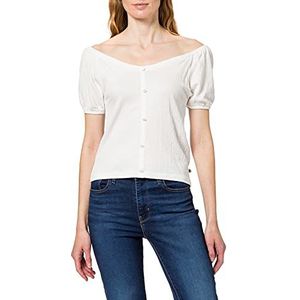 LTB Jeans Yofeli T-shirt voor dames, wit 100, XL