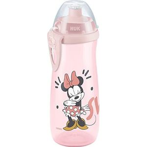 NUK Disney Mickey Sports Cup | vanaf 24 maanden | lekvrije push-pull-drinktuit | clip & beschermkap | BPA-vrij | 450 ml | rood
