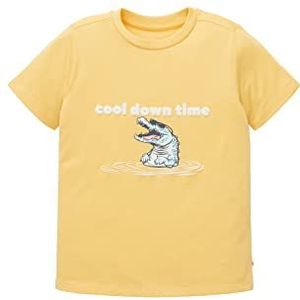 TOM TAILOR T-shirt voor jongens en kinderen met print, 27376 - Sunrise Orange, 128 cm