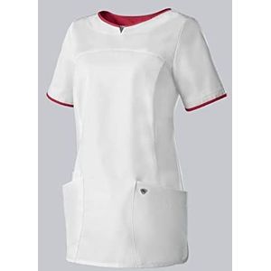 BP 1700-485-2188 Instapjas voor dames, moderne pasvorm, 50% katoen/50% polyester, wit/koraal, maat XS